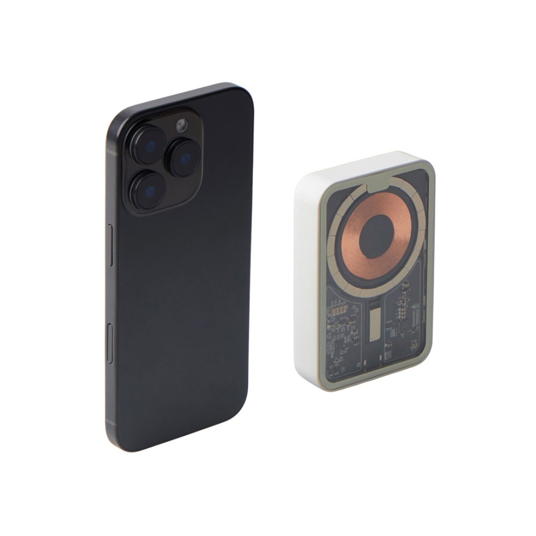 Беспроводной магнитный внешний аккумулятор с QC\PD «MagnifIQ», 10000 мАч, 15 Вт, белый