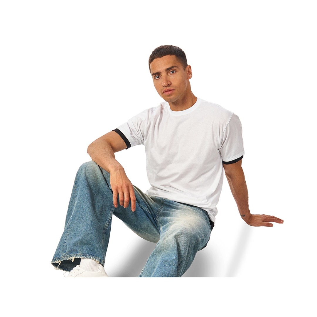 Футболка «Rotterdam» мужская, белый/черный