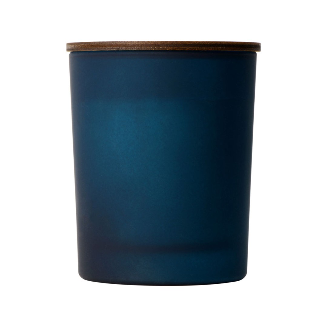 Свеча соевая ароматическая в стекле "Niort", синяя