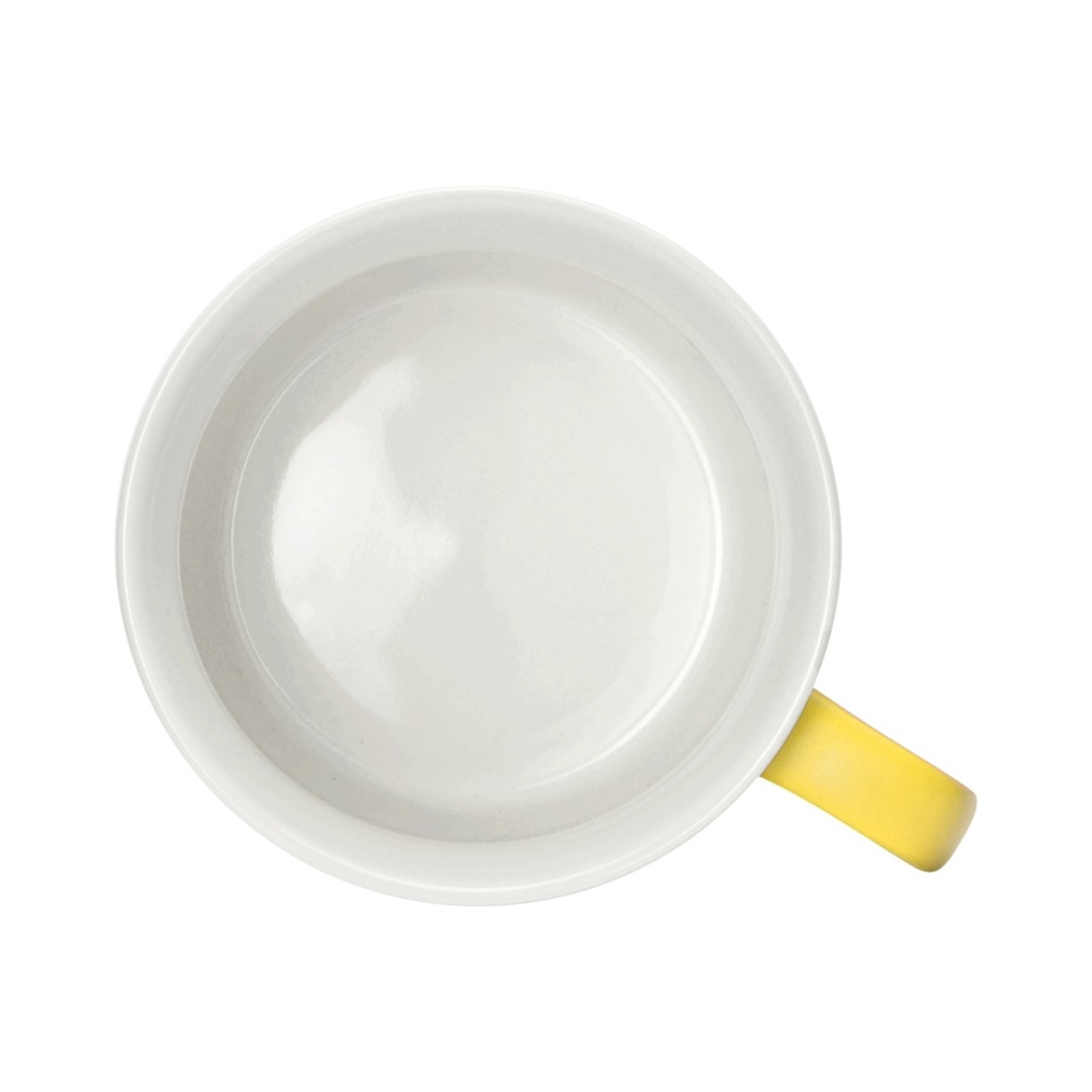 Матовая кружка Nancy 360 мл цветная снаружи, белая внутри, желтый