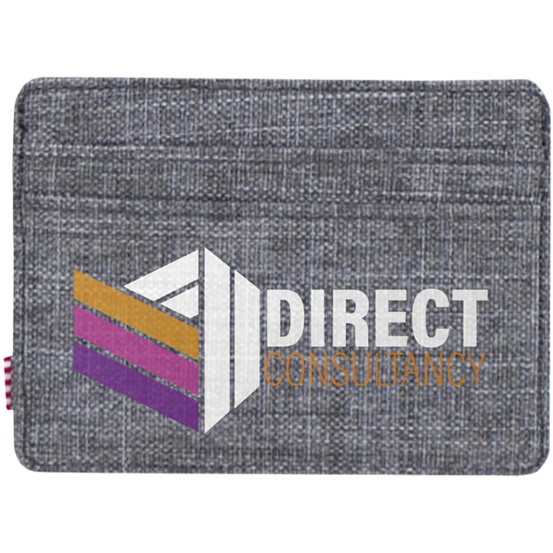 Herschel Charlie держатель для карт с RFID-защитой из переработанного материала - Серый яркий