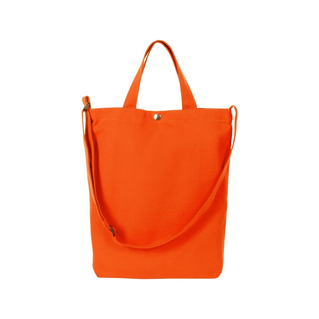 Сумка Helfer из хлопка на кнопке с регулирующейся лямкой, оранжевый
