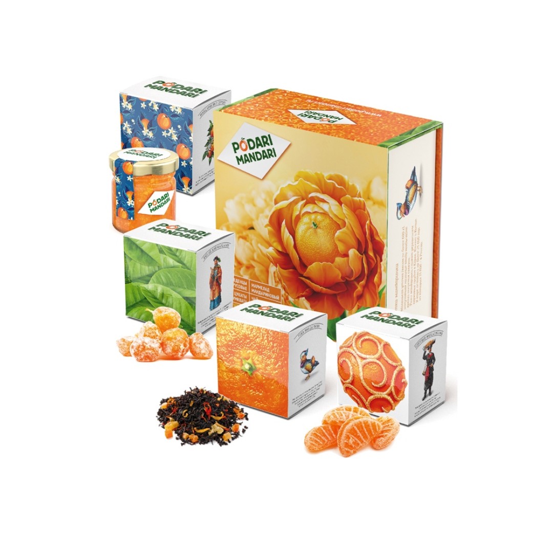 Подарочный набор с чаем и сладостями "ПодариМандари" (Р)