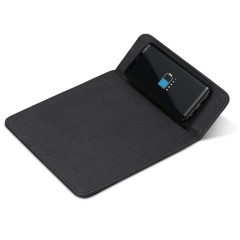 Коврик для мыши с беспроводной зарядкой "Mist", темно-серый (Р)