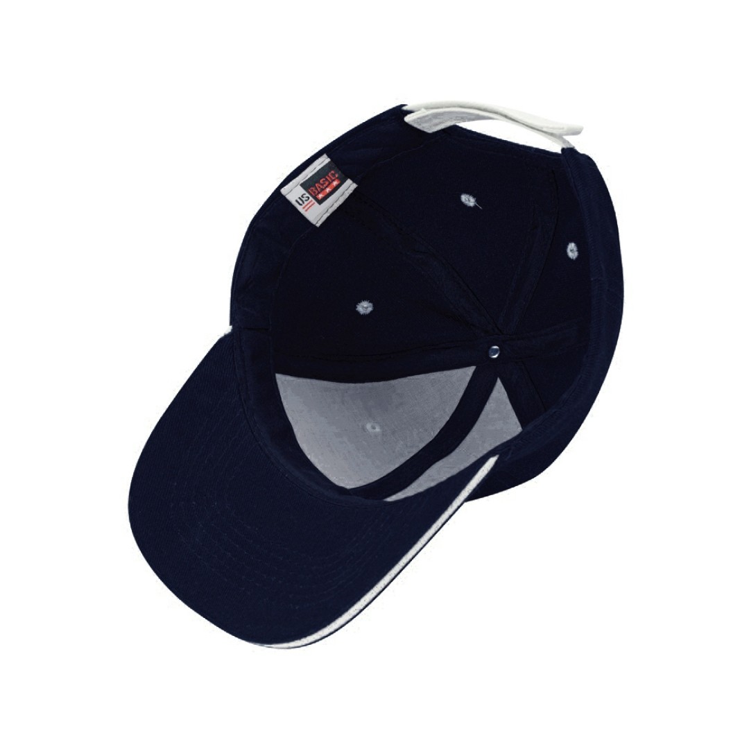 Бейсболка "New Castle" 6-ти панельная, темно-синий/натуральный