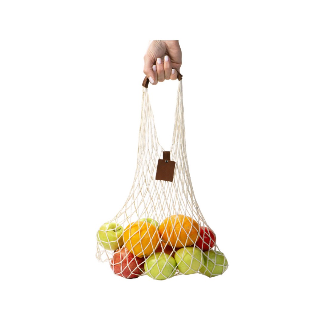 Авоська Dream М "old style" 15 литров с кожаными ручками, натуральный (19)