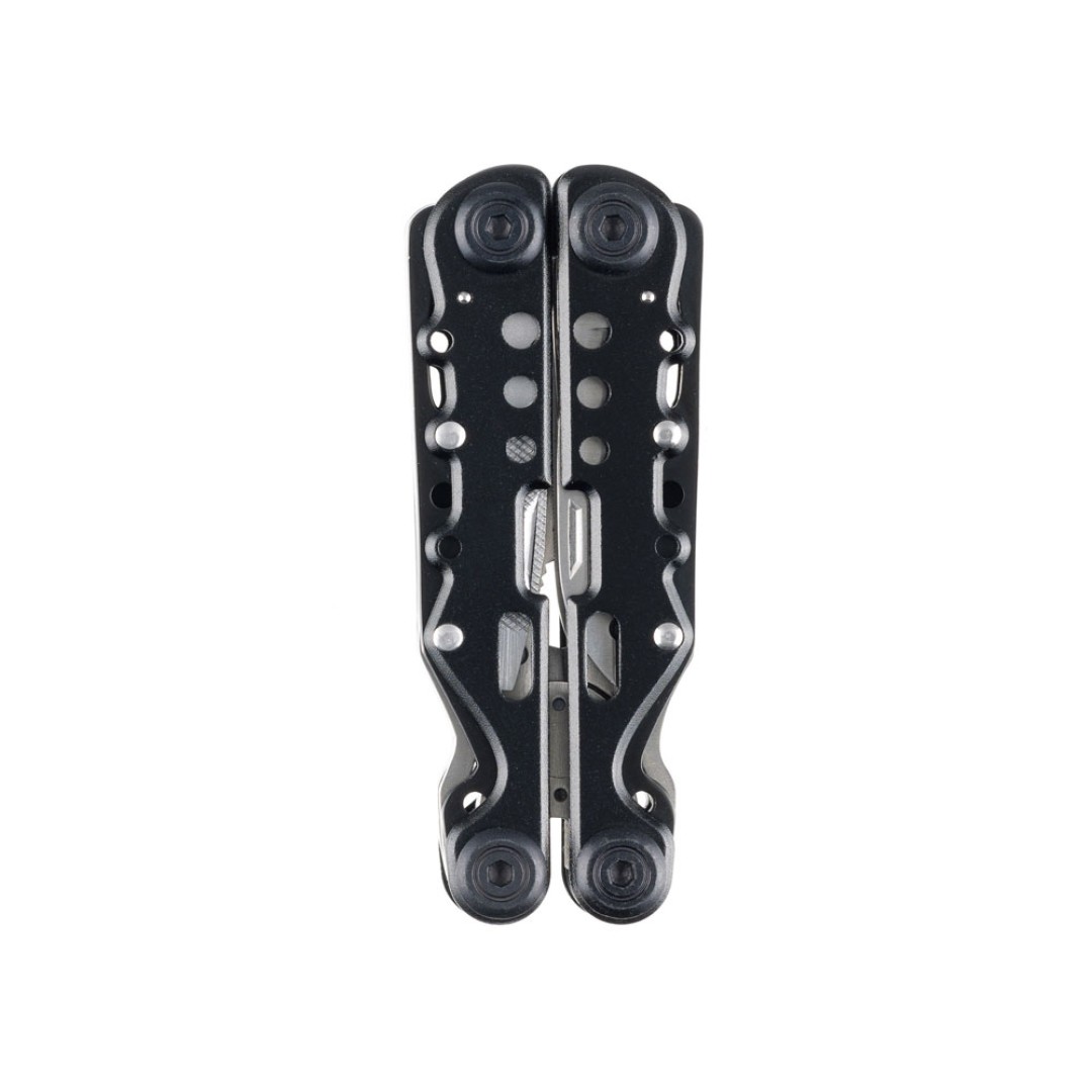 Мультитул Stinger, 105x40 мм, 13 функций, сталь, чёрно-серебристый, в комплекте нейлоновый чехол