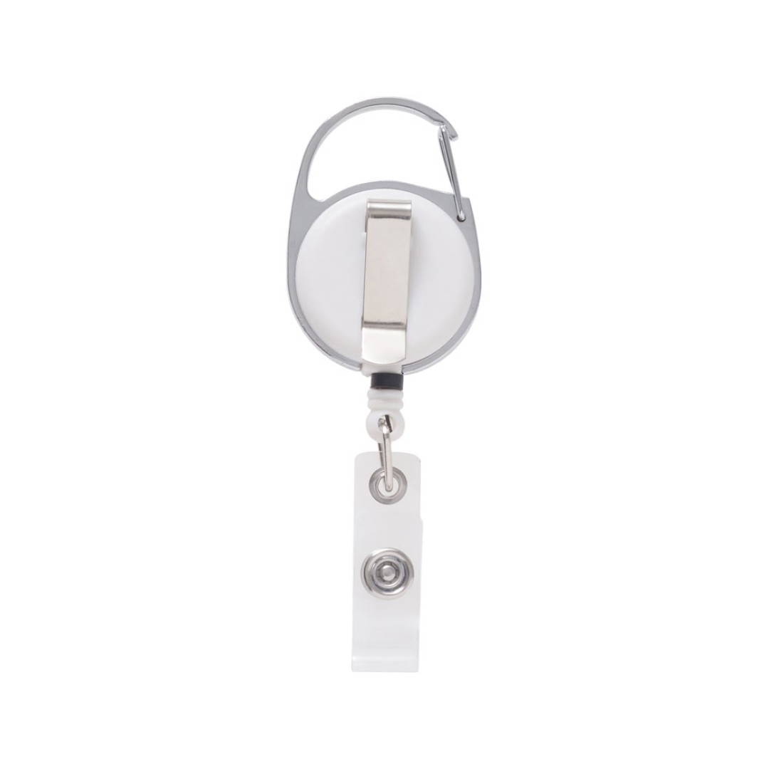 Бейдж с рулеткой-карабин "Favor", черный