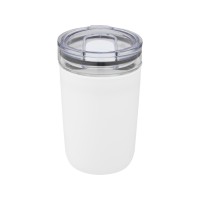 Bello, стеклянная кружка объемом 420 мл с внешней стенкой из переработанного пластика, белый