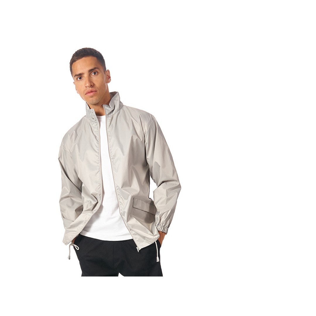 Ветровка "Miami" мужская с чехлом, серебристый