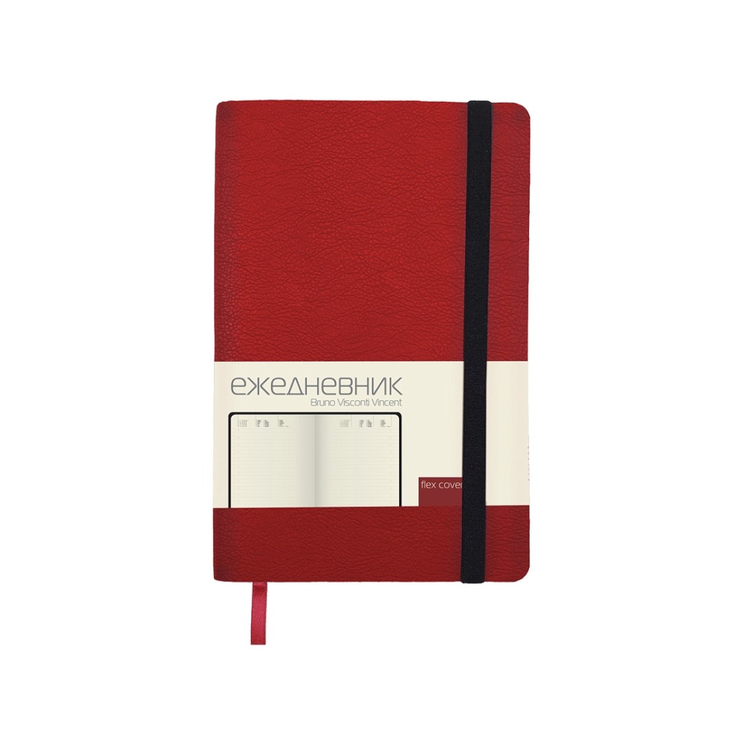 Ежедневник недатированный А5 "Vincent", красный