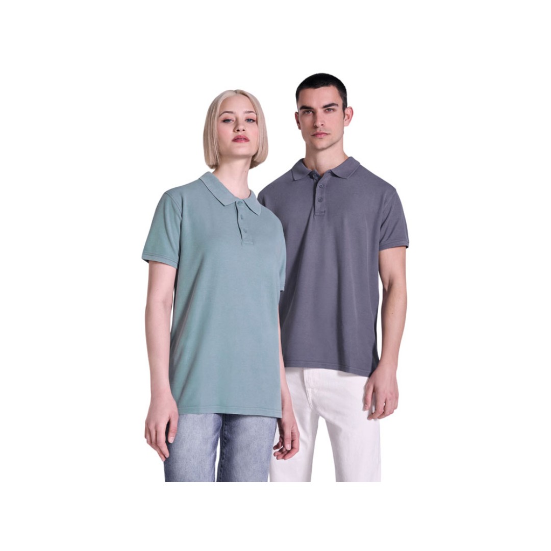 Рубашка поло «Cobain» унисекс, серо-голубой выстиранный