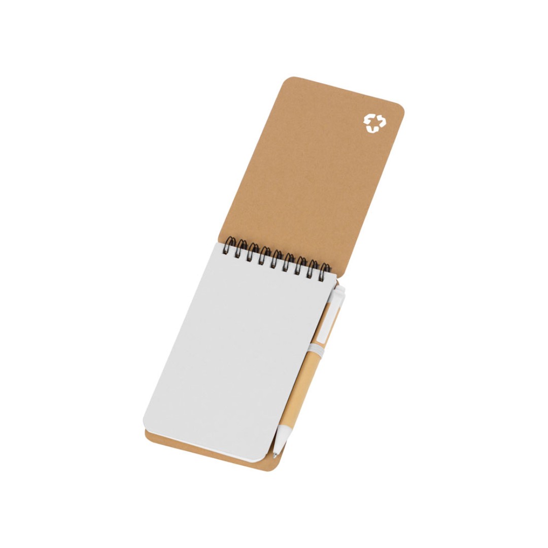 Набор канцелярский с блокнотом и ручкой "Masai", белый