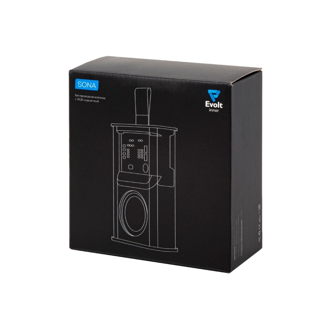 Колонка с RGB подсветкой "Sona", черный