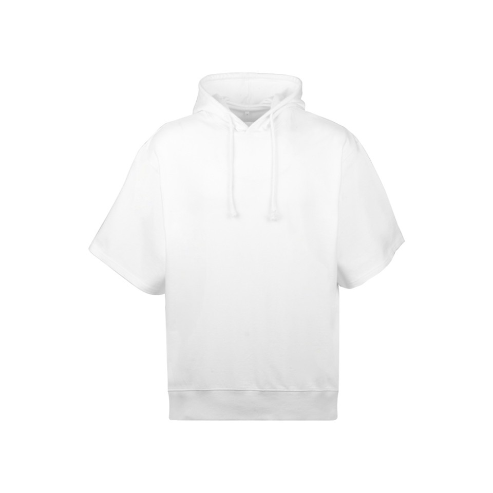 Худи оверсайз с коротким рукавом «Warsaw» унисекс, белый