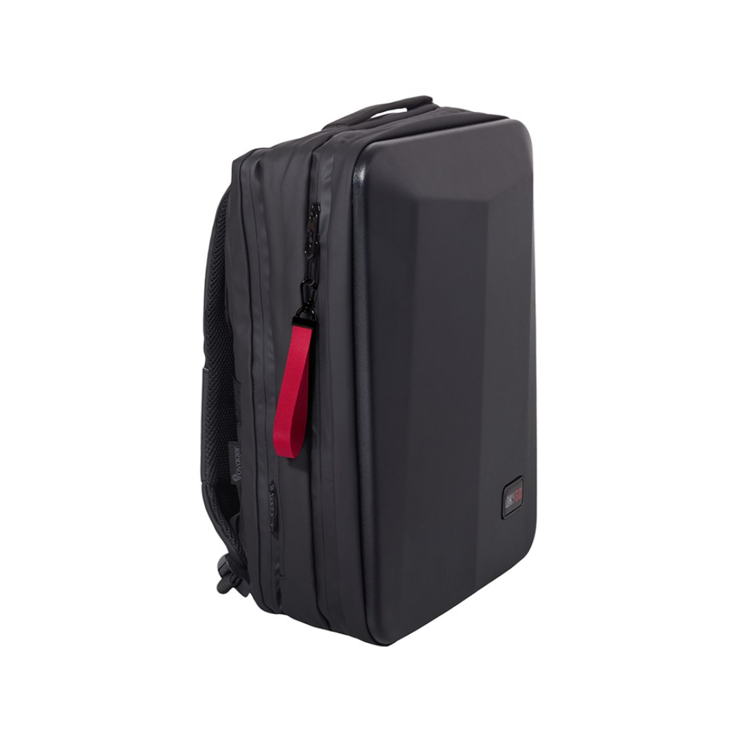 Ремувка с черным карабином "Summit", 2 см, красный/черный