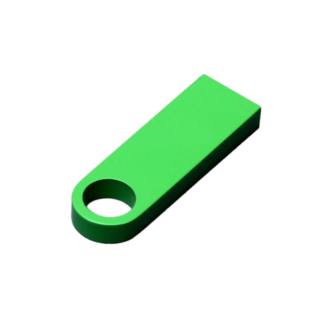 USB 2.0-флешка на 512 Мбайт с мини чипом и круглым отверстием, зеленый