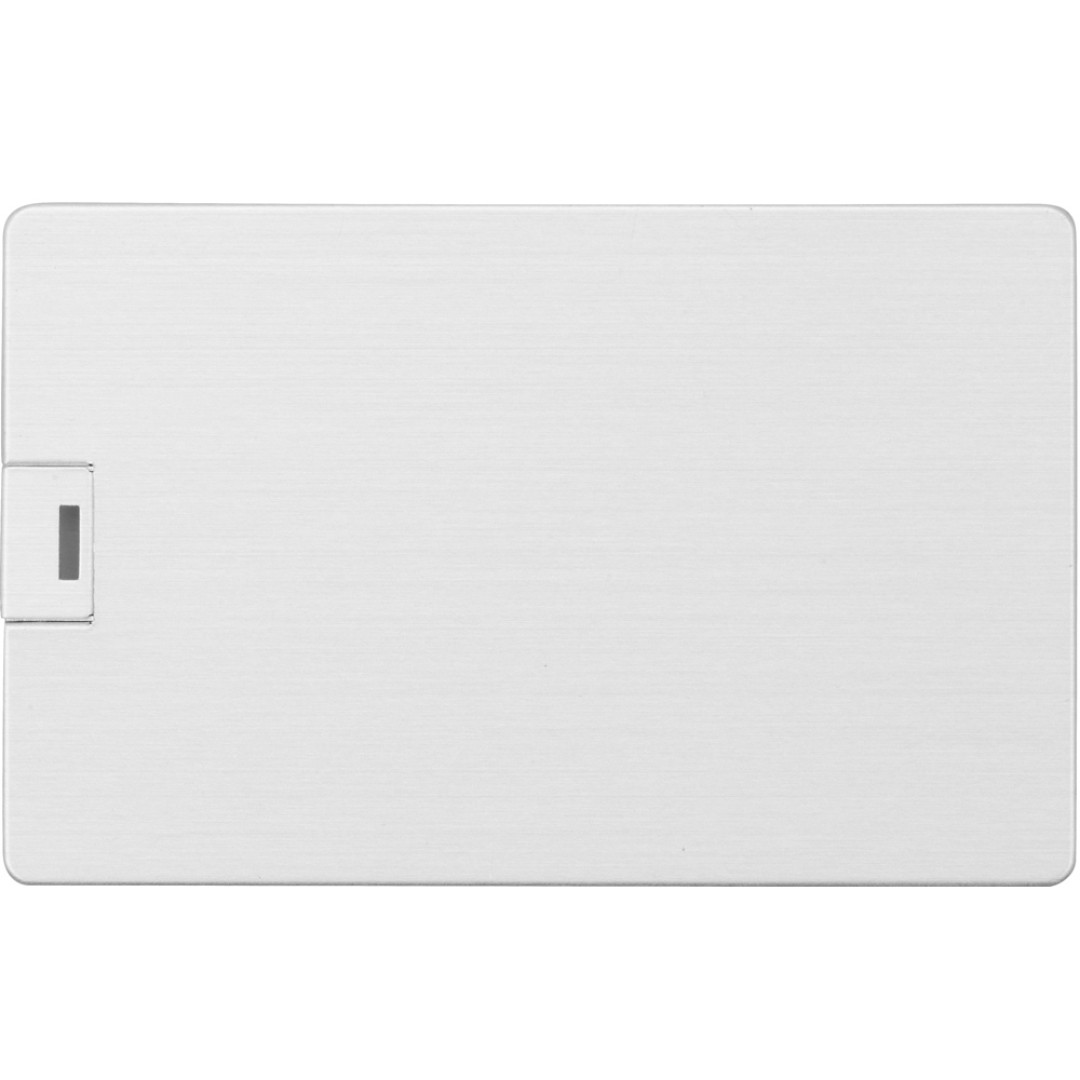 Флеш-карта USB 2.0 64 Gb в виде металлической карты "Card Metal", серебристый