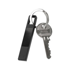 USB 2.0- флешка на 32 Гб c подсветкой логотипа «Hook LED», темно-серый, синяя подсветка