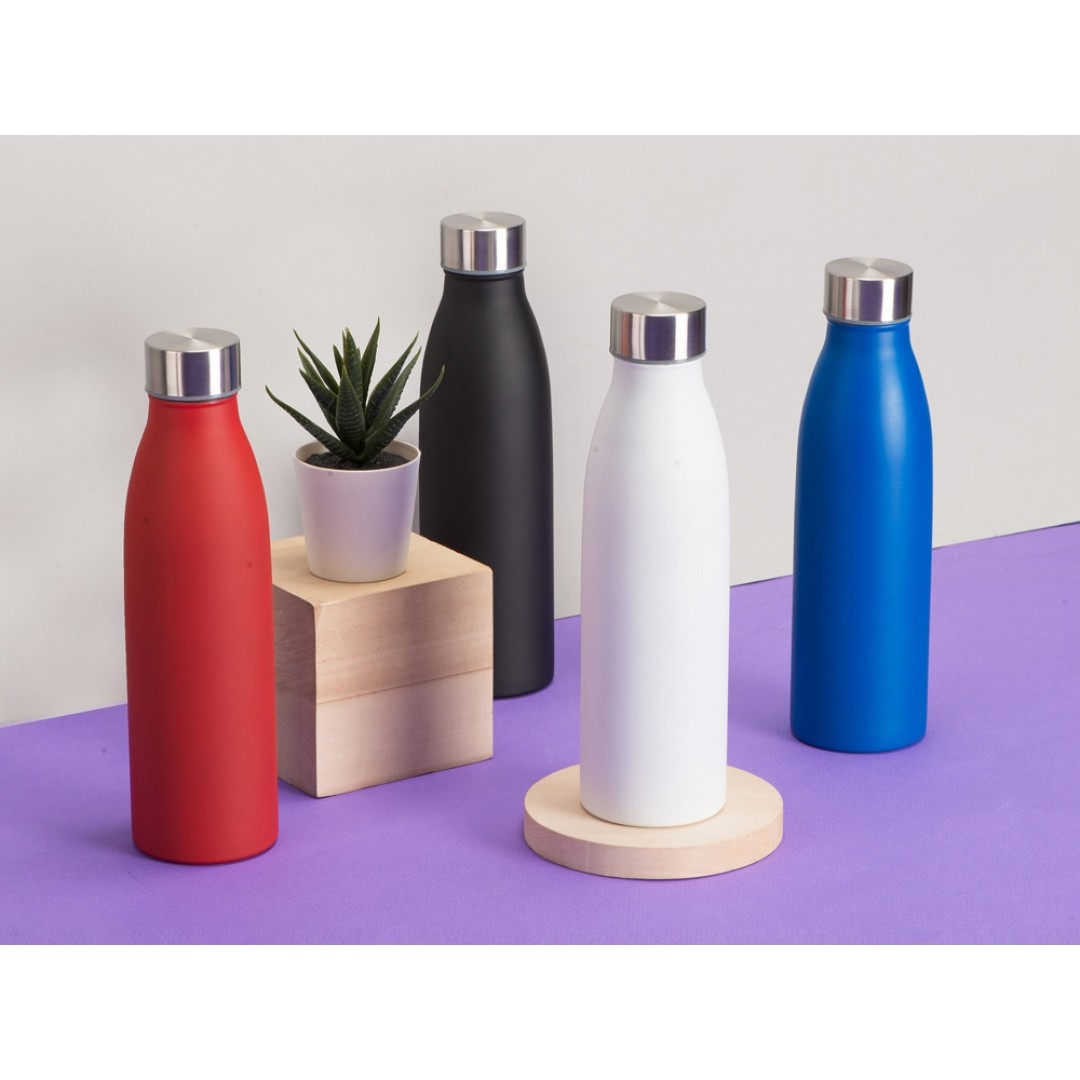 Стальная бутылка "Rely", 650 мл, черный матовый