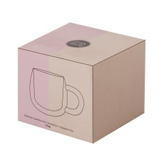 Кружка с двойными стенками с широкой ручкой и градиентным покрытием "Fog", черный