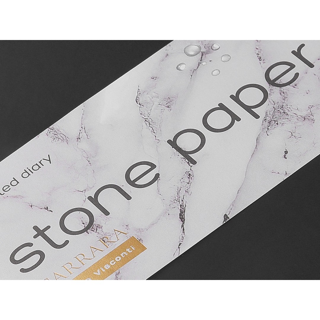 Ежедневник с каменной бумагой недатированный А5 "Carrara", черный