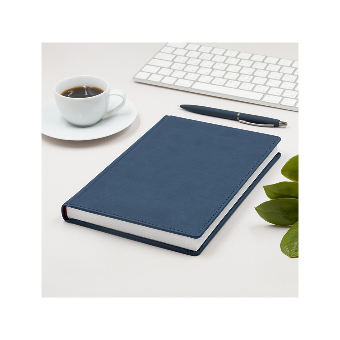 Ежедневник А5 датированный «Velvet» 2026, темно-синий