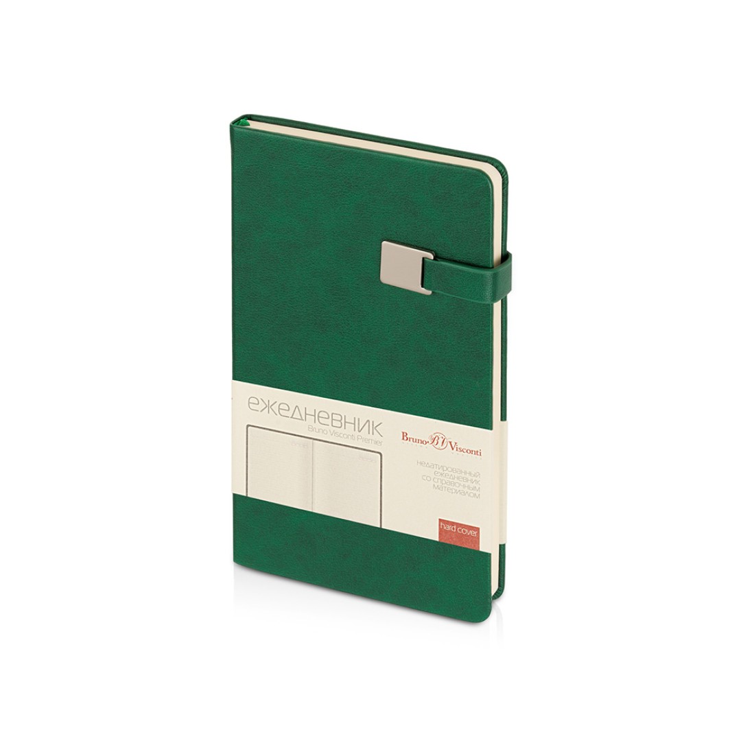 Ежедневник недатированный А5 "Premier", зеленый