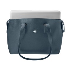 Сумка женская WENGER RosaElli с карманом для ноутбука 14", синяя, полиэстер, 37 x29x19 см