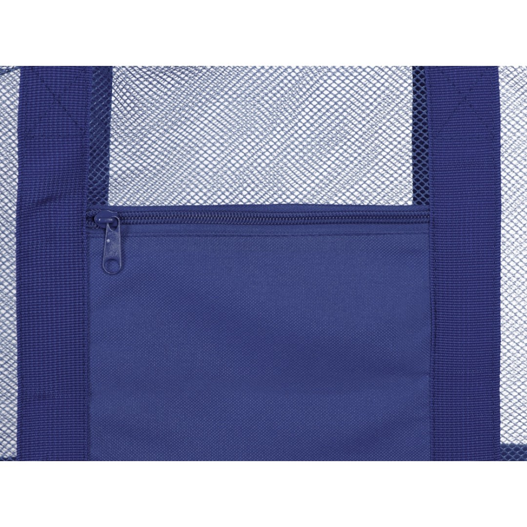 Сумка для шопинга и пляжа «Coolmesh» с изотермическим отделением внизу, синий