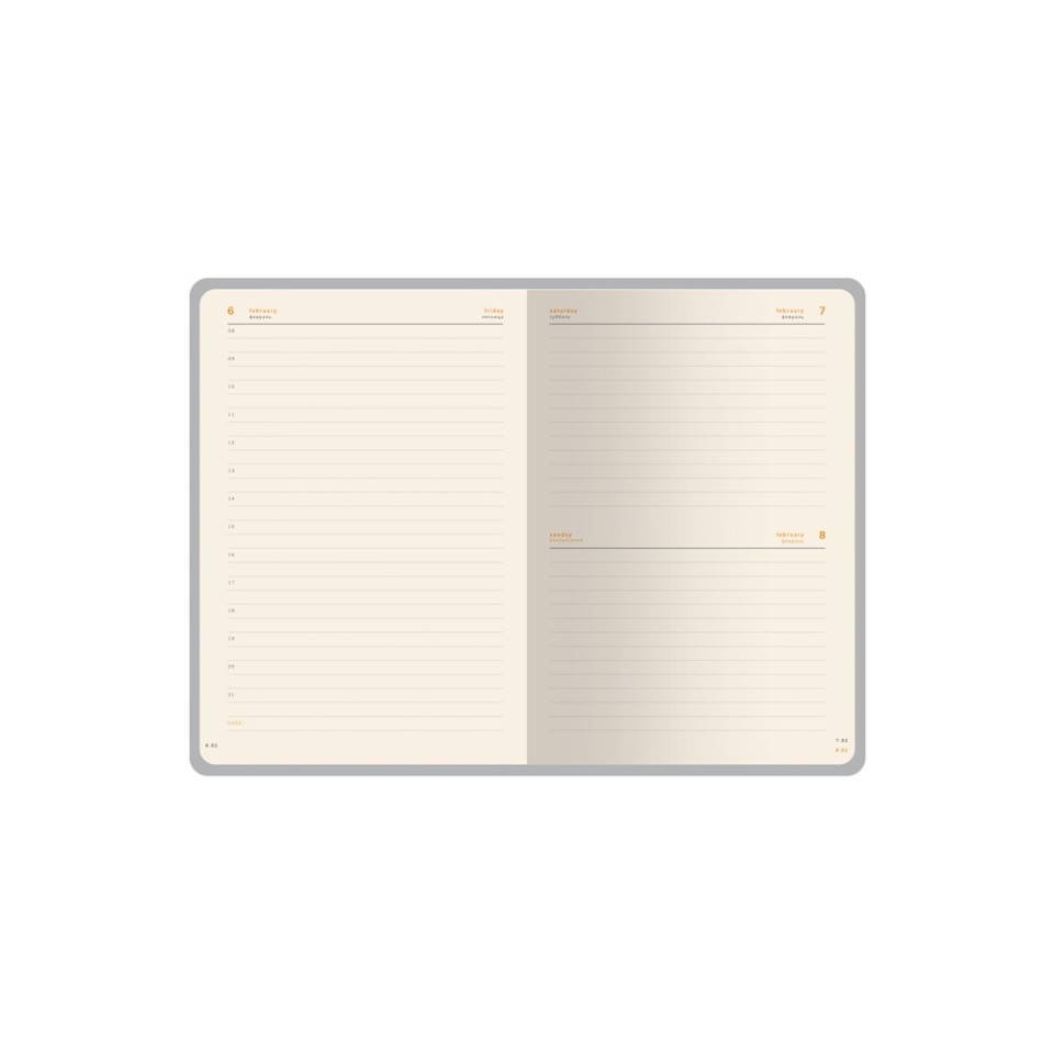 Ежедневник А5 датированный "Boston" 2026, бордовый с серым обрезом