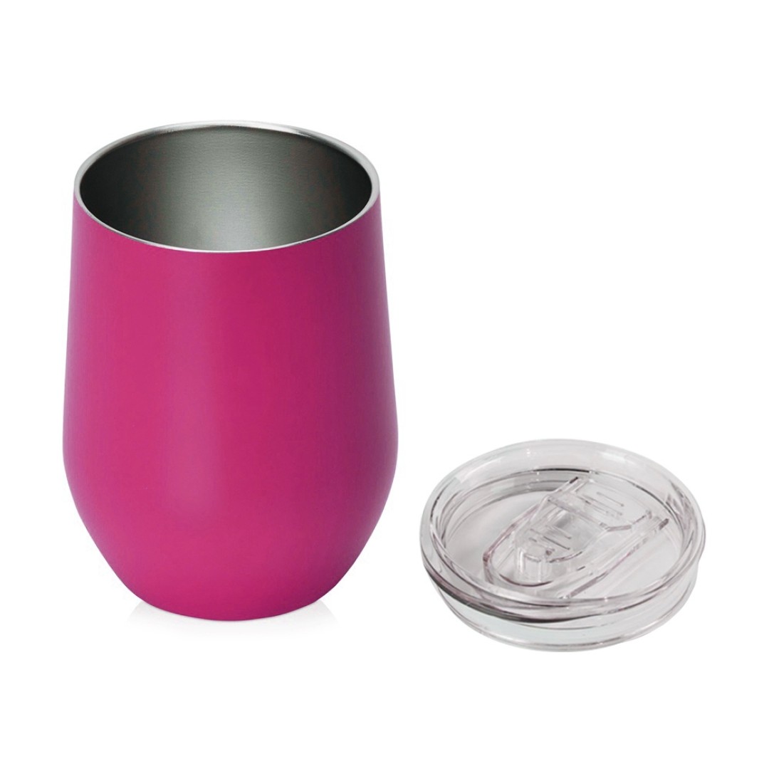 Вакуумная термокружка "Sense", непротекаемая крышка, крафтовая упаковка, розовый