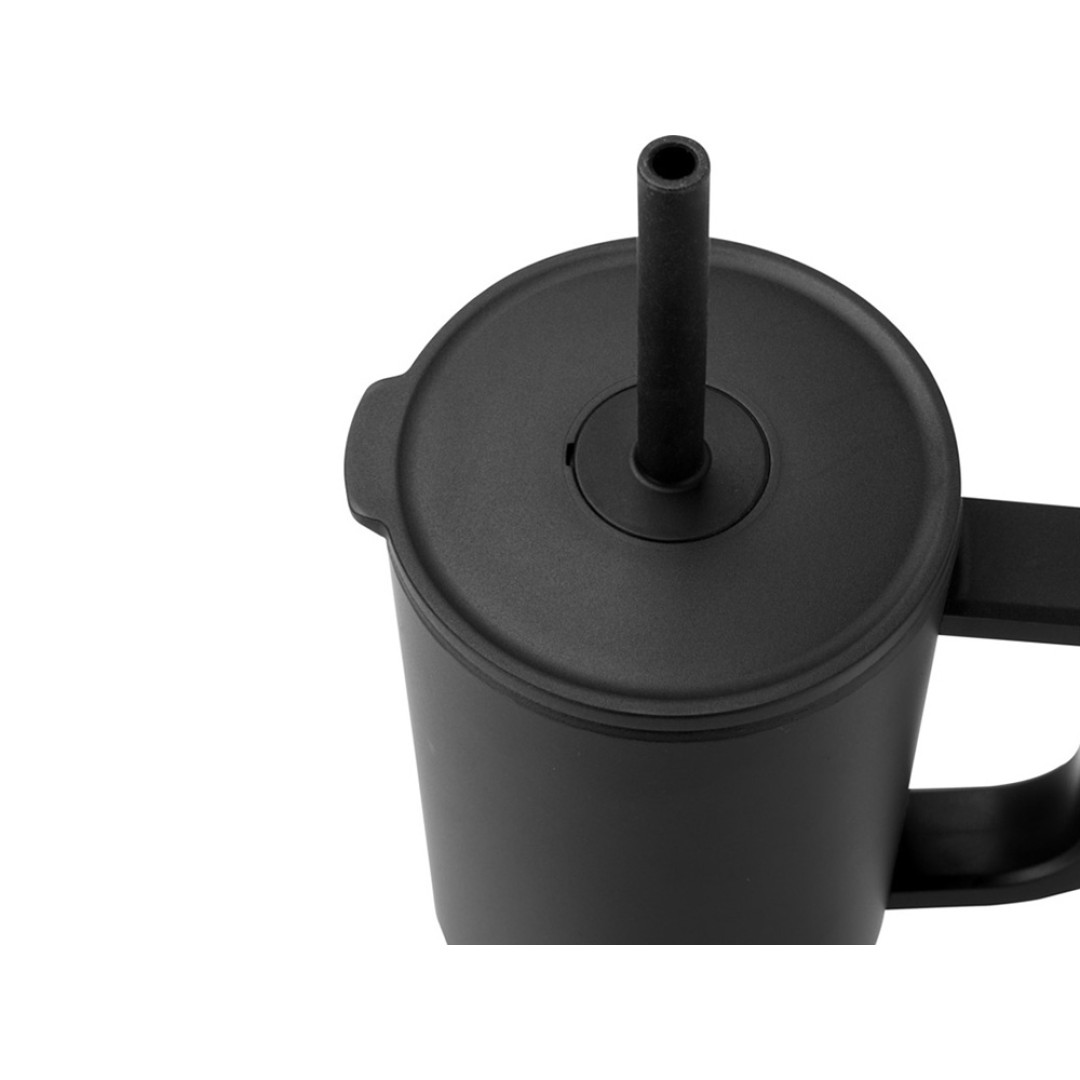 Brady термостакан с силиконовой трубочкой, 900 мл, сертифицированный согласно RCS- Черный