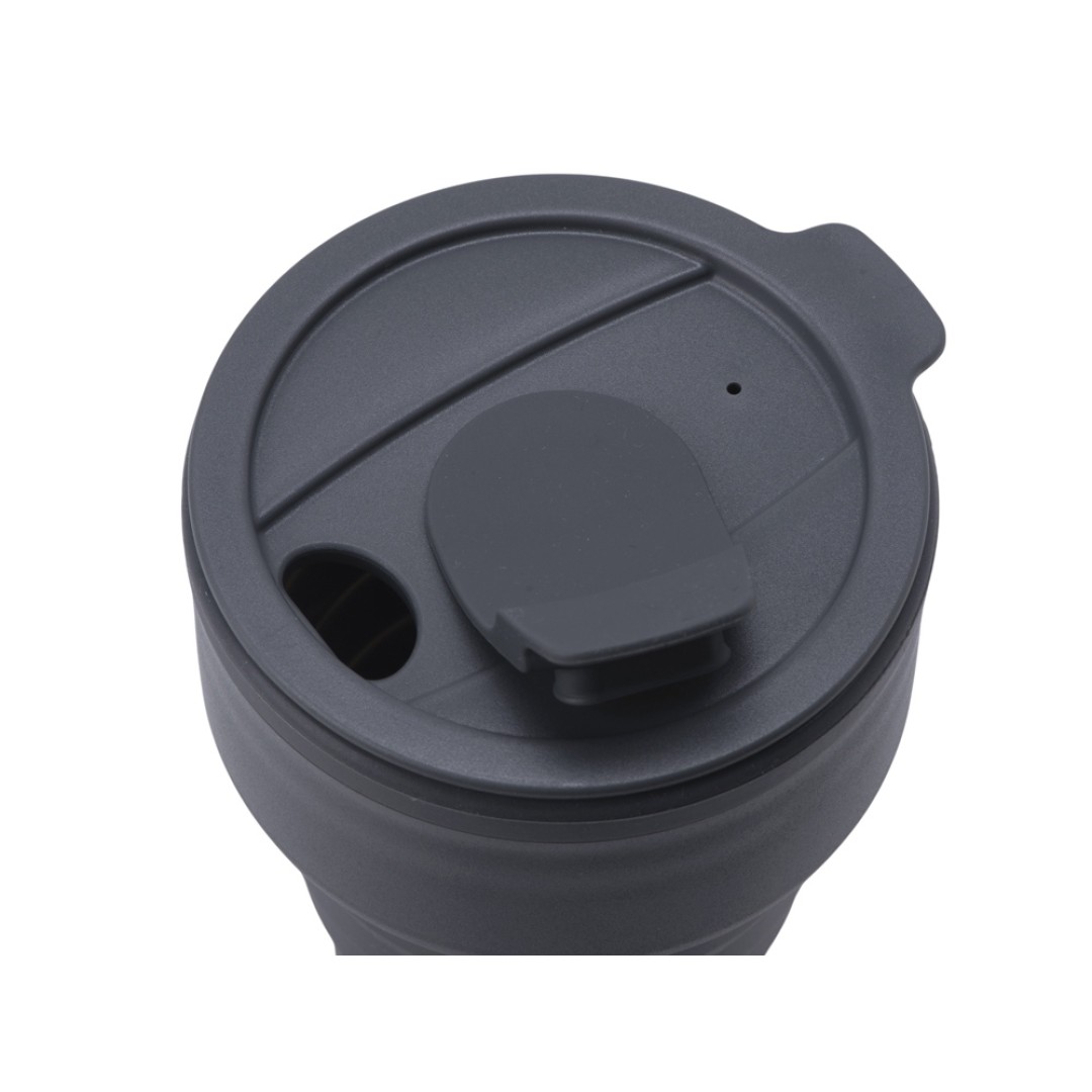 Силиконовый складной стакан "GoCup", темно-серый