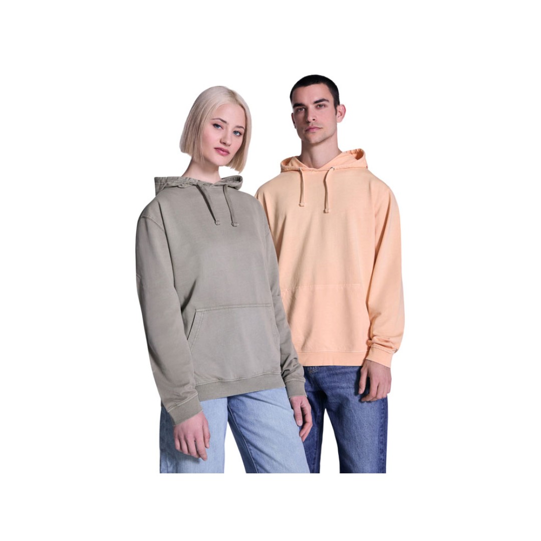 Толстовка с капюшоном «KENIA» унисекс, светло-абрикосовый выстиранный