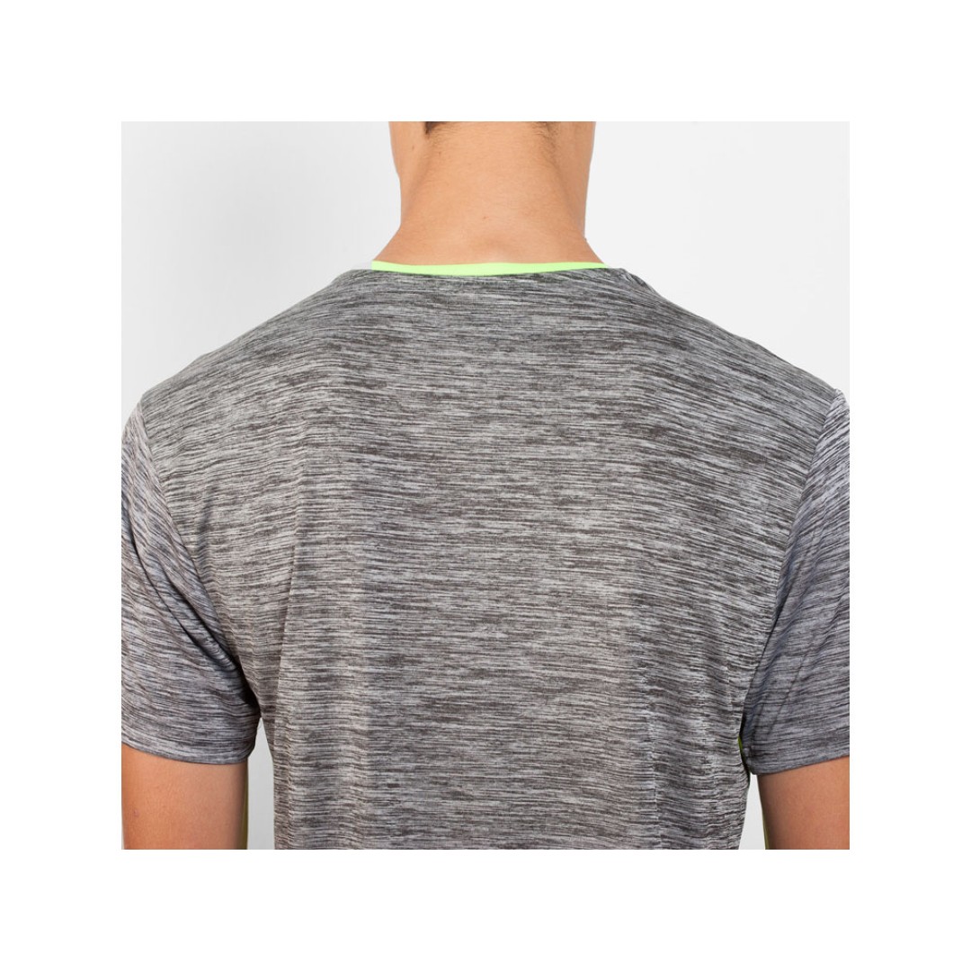 Спортивная футболка "Zolder" мужская, неоновый желтый/черный меланж