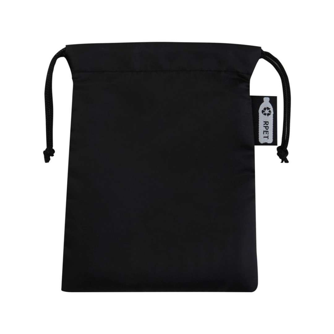 Спортивное охлаждающее полотенце Raquel из переработанного ПЭТ в мешочке, черный