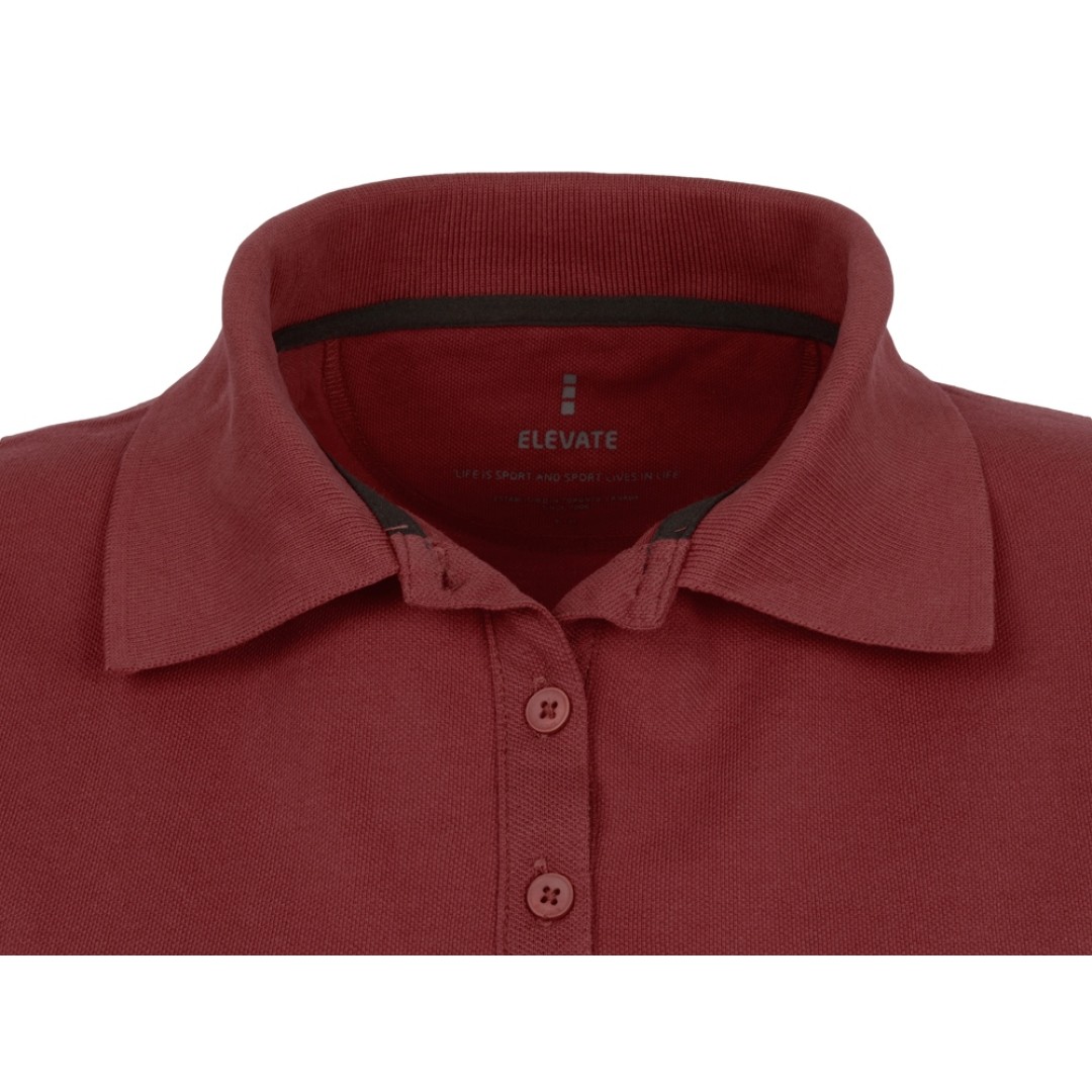 Calgary женская футболка-поло с коротким рукавом, бургунди