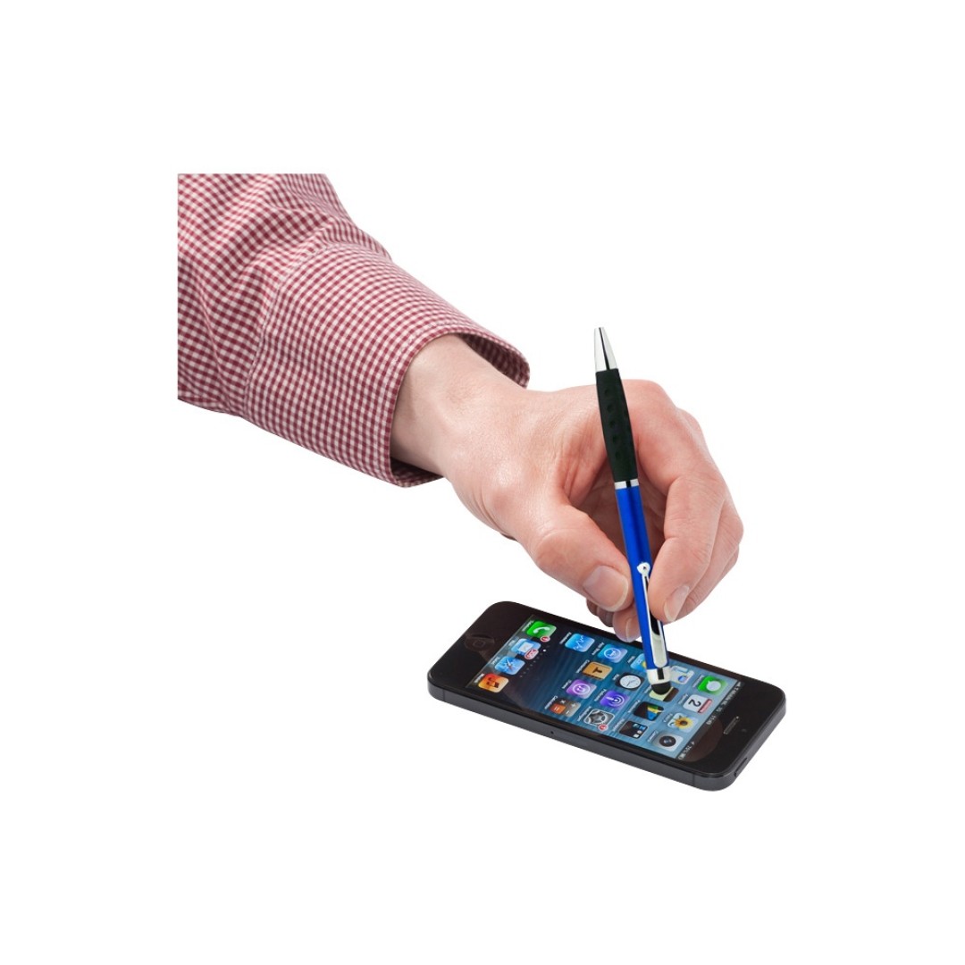 Ручка-стилус шариковая "Ziggy" черные чернила, синий/черный