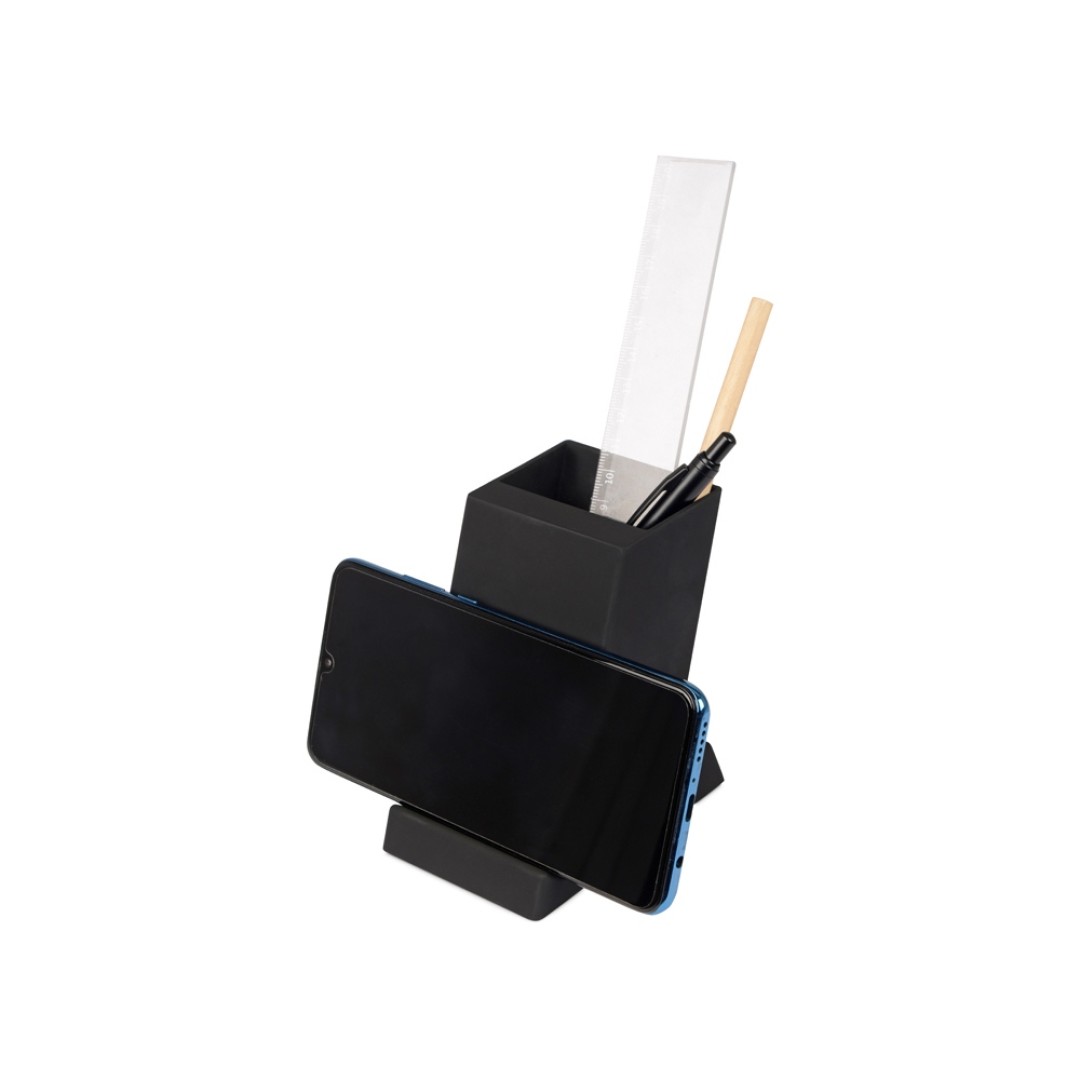 Беспроводная зарядка-подставка с подсветкой "Glow box", черный