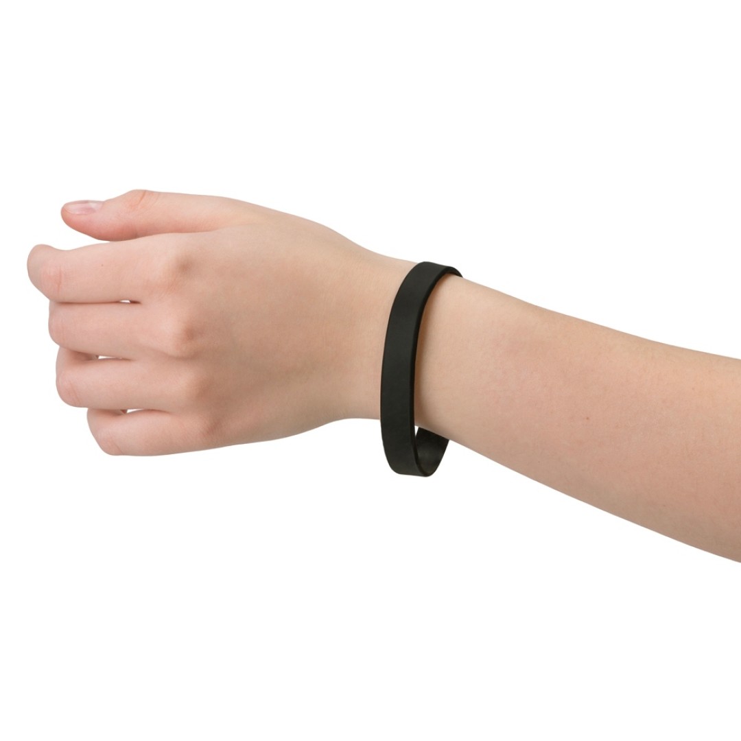 Силиконовый браслет "Forest" 202*12 мм, черный