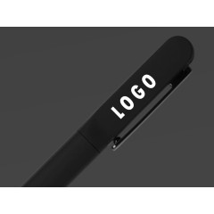 Металлическая шариковая ручка со светящимся логотипом "Illuminata", черный