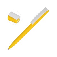 Ручка пластиковая soft-touch шариковая «Zorro», желтый/белый