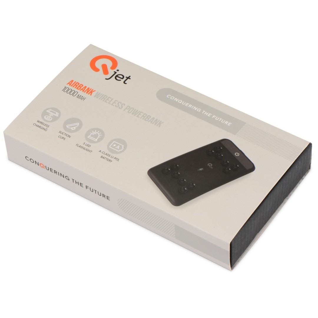 Портативное беспроводное зарядное устройство «Airbank», 10000 mAh, черный (Р)