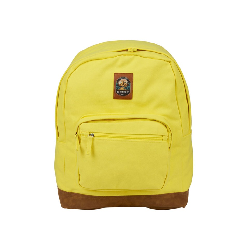 Рюкзак Shammy с эко-замшей для ноутбука 15", желтый с патчем