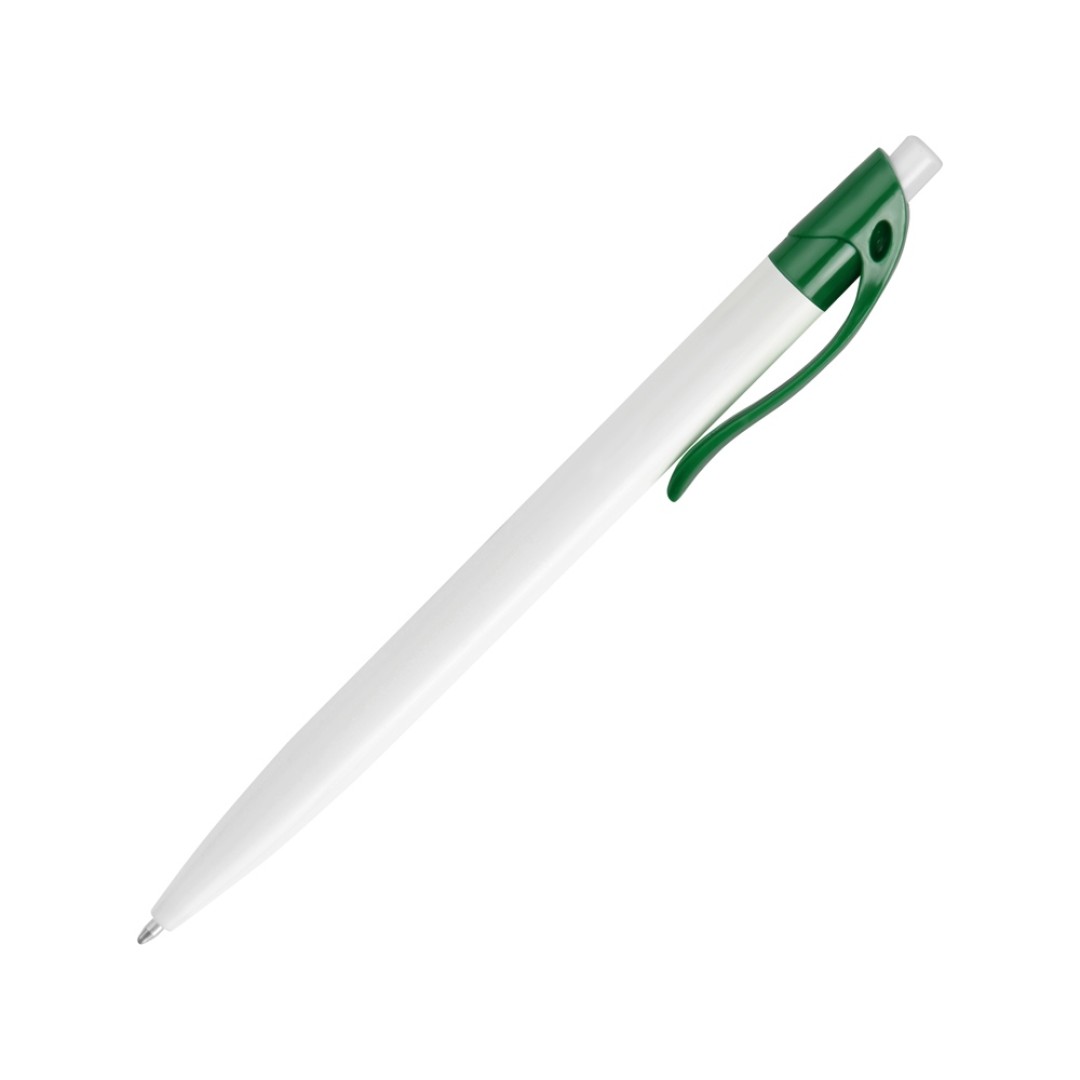 Ручка шариковая "Какаду", белый/зеленый (Р)