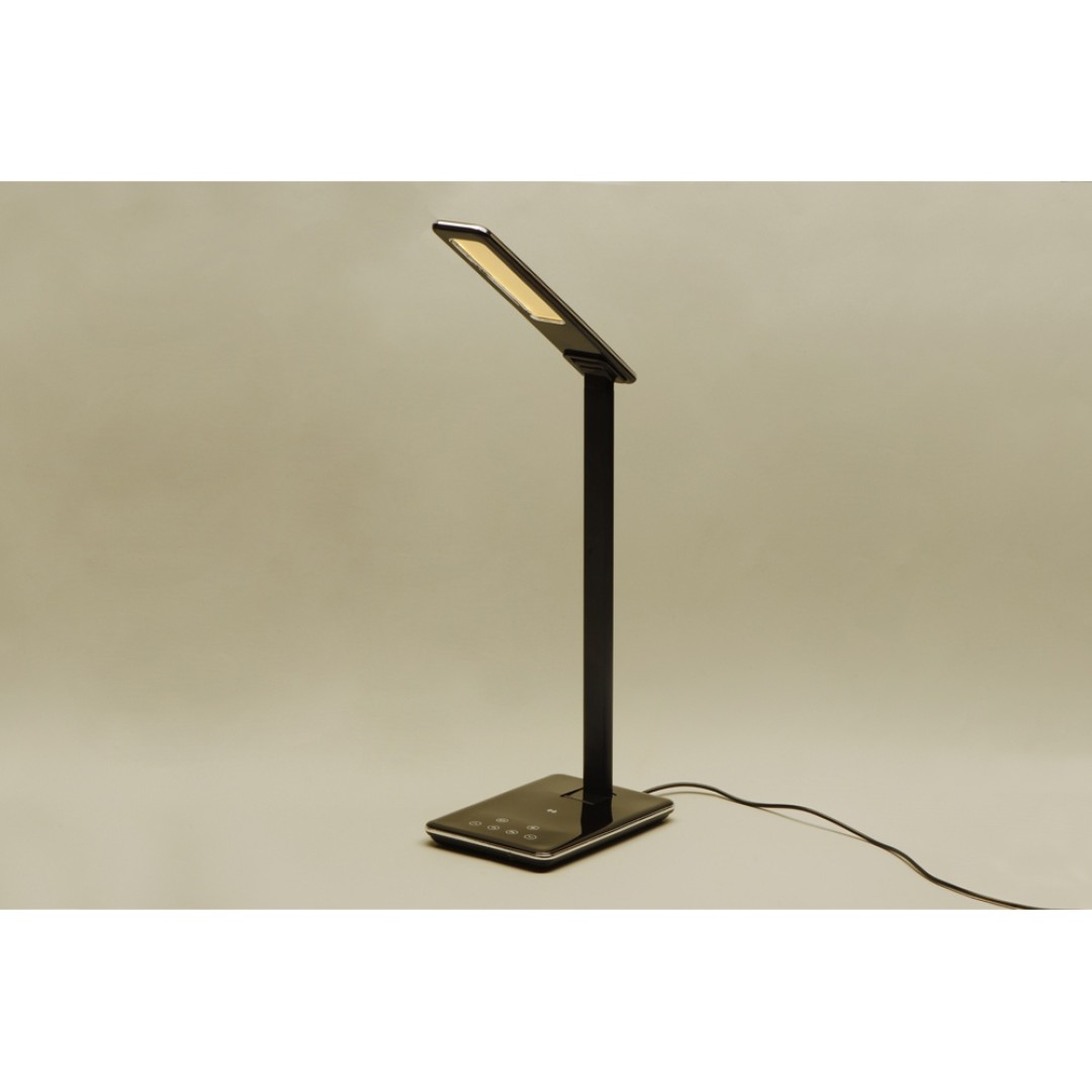 Настольная лампа с функцией беспроводной зарядки "Starline", черный