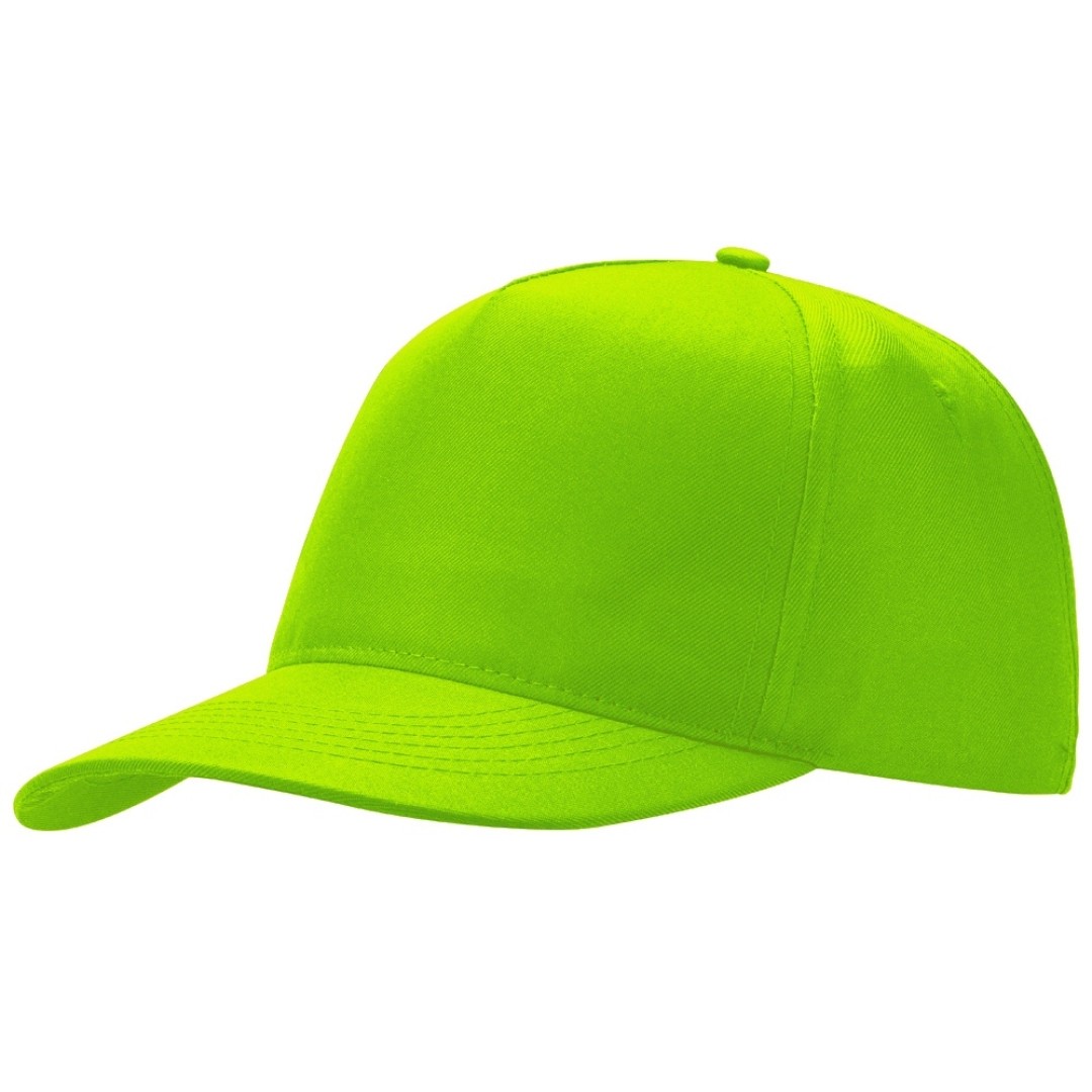 Бейсболка "Poly" 5-ти панельная 120 гр, зеленое яблоко