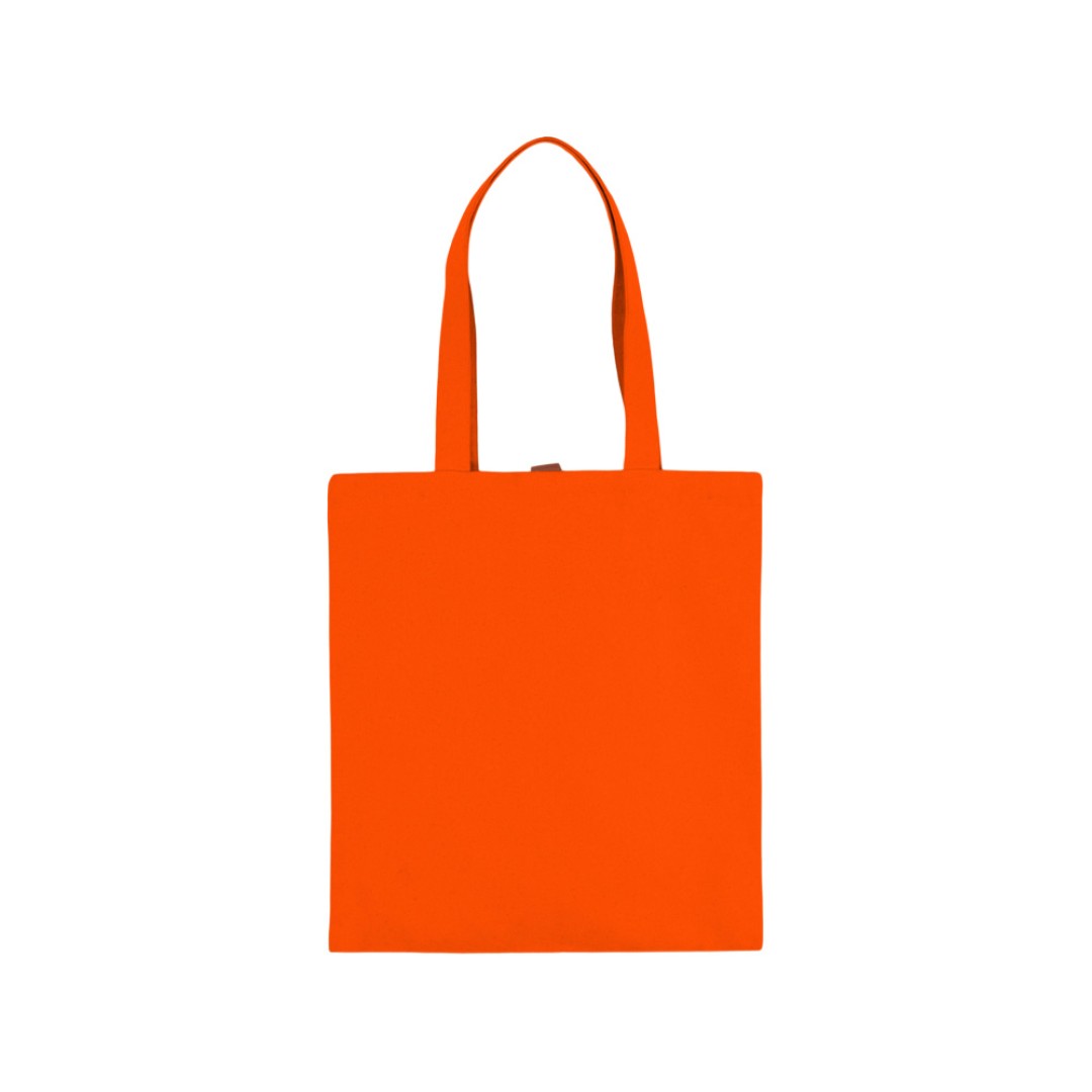 Сумка Clip из хлопка 340 г/м2 с застежкой из экокожи, оранжевый