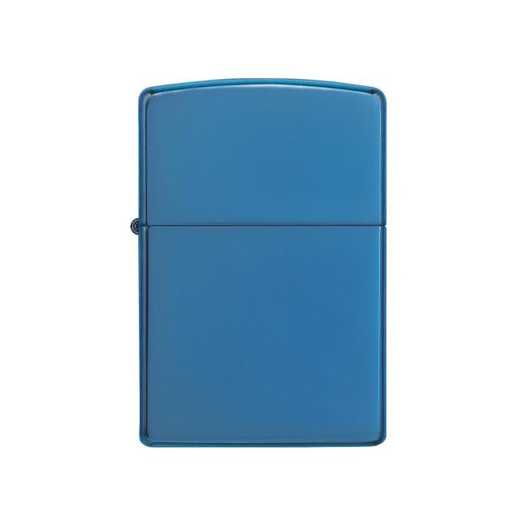 Зажигалка ZIPPO Classic с покрытием Sapphire™, латунь/сталь, синяя, глянцевая, 38x13x57 мм